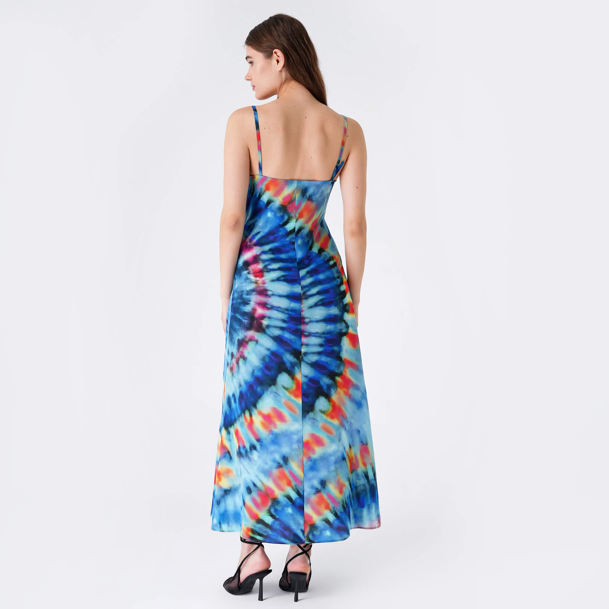 Chloe - Multicolor Blue Viscose Dress